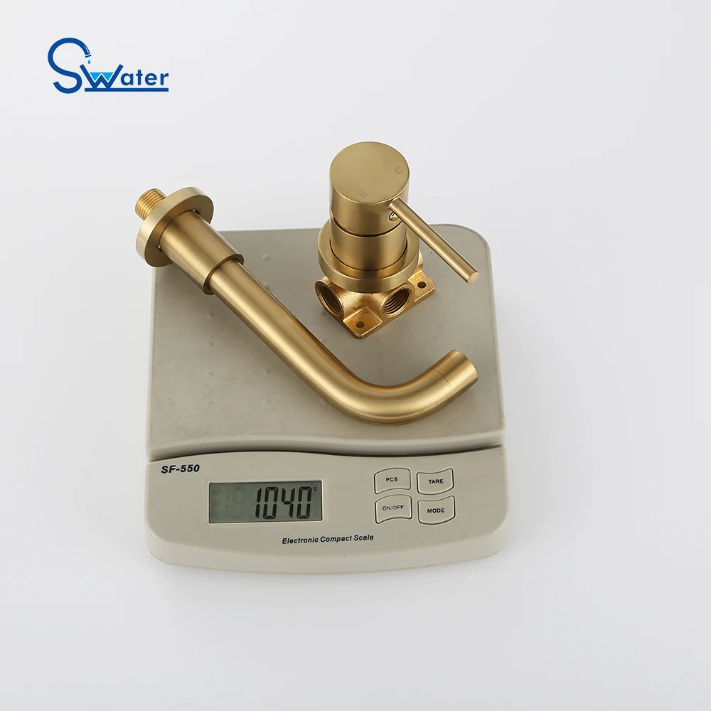 
Hotel hot cold faucets mixers taps bathroom gold concealed bathroom wall basin faucet 