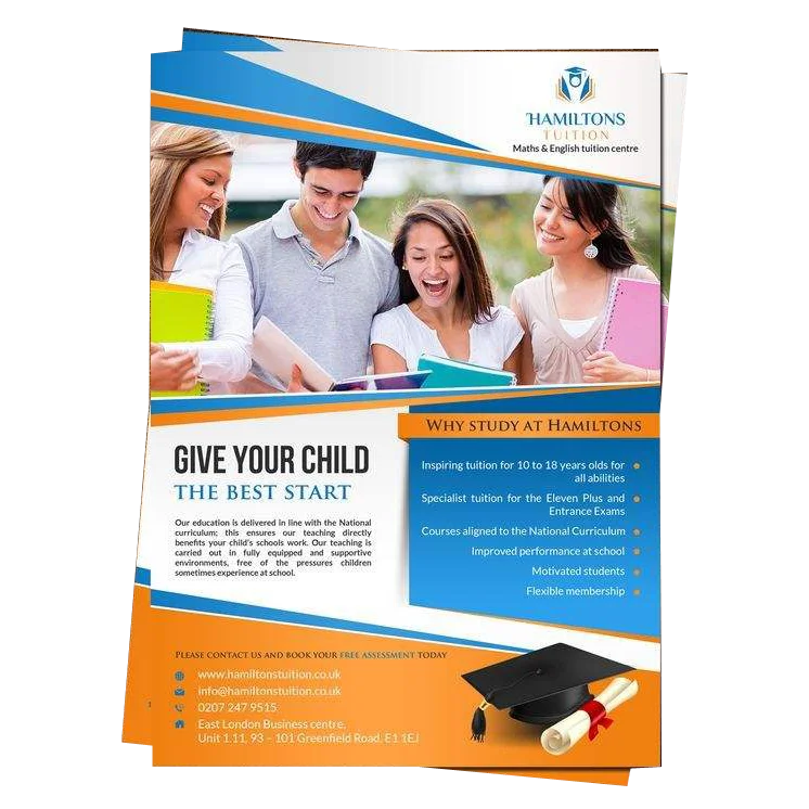 Promotion Custom Menu Leaflet Flyer Poster Printing Service
