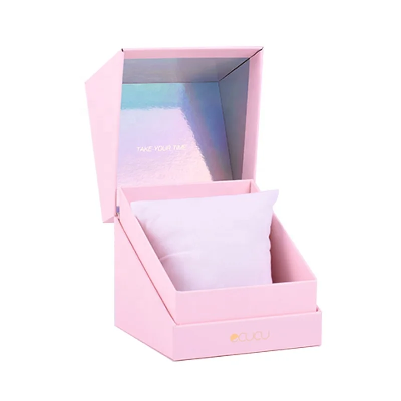 Custom Logo Modern Luxury Single Paper Cardboard Wrist Watch Box & Cases Packaging For Gift