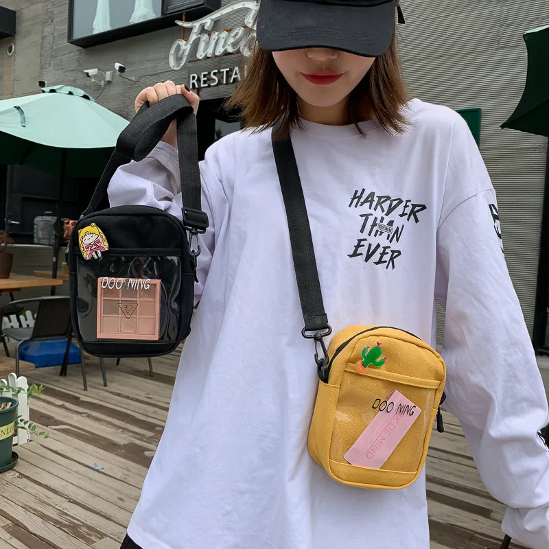 small Shoulder Bag Fashion Pure Color Casual Outdoor crossbody bag women canvas fanny pack