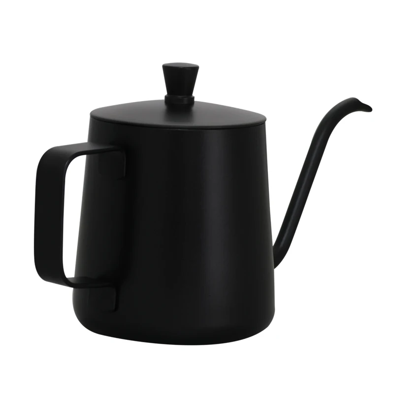 RTS  Instock 350ml/600ml Stainless Steel Coffee Pot Lid Spout Custom coffee accessories Home Use Handle Drip Kettle