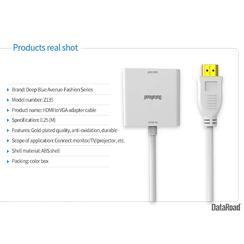 OEM ODM 4k 3D HDMI Male to VGA Female 1080P 15cm  vga to hdmi converter cable