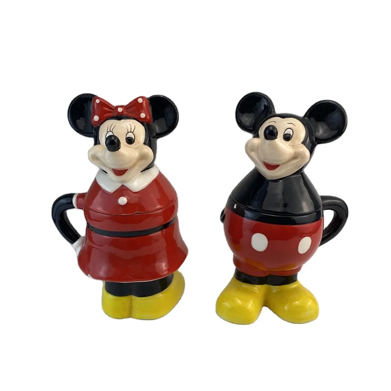 Creative Lovely Cartoon Mouse Mugs Kids Water Mugs Hand Painted Ceramic Water Coffee Mugs