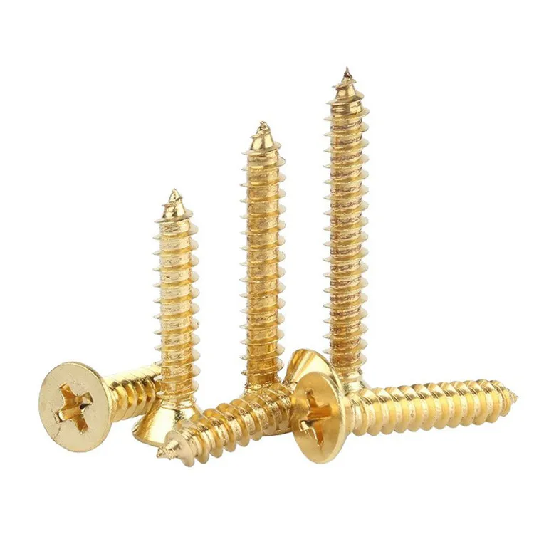 Wholesale Fasteners M2 M3 M3.5 M4 M5 M6 M8 Brass Self Tapping Screws