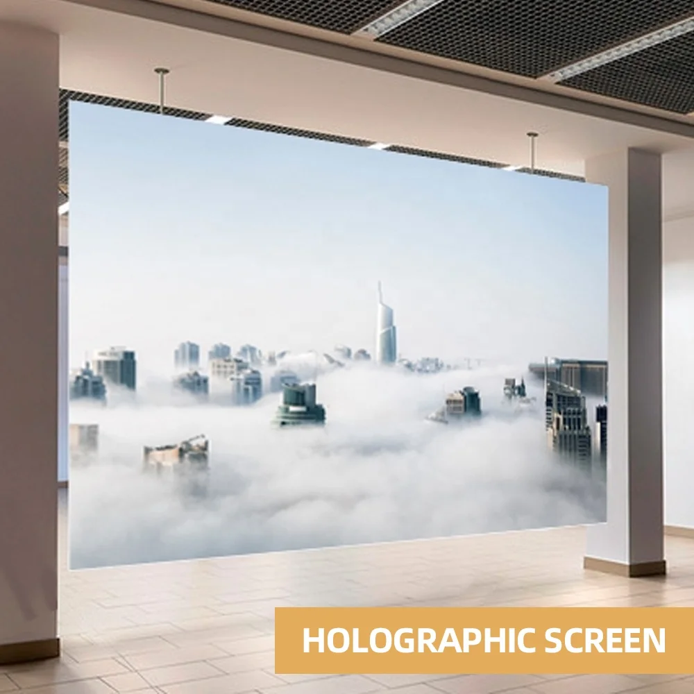 AUN 3D Holographic Projection Film Rear Adhesive Projection Screen,Future Screen Advertising Adhesive