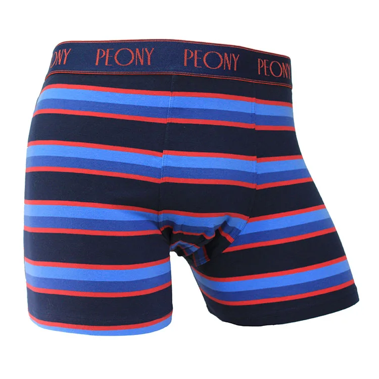 Comfortable breathable stripe printed fancy mens underwear cotton man underwear cotton