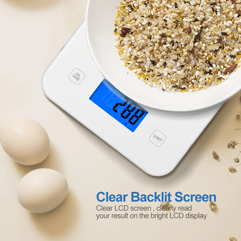 New Design 15kg Kitchen Scales Food Diet Kitchen Digital Scale With Tempered Glass Panel