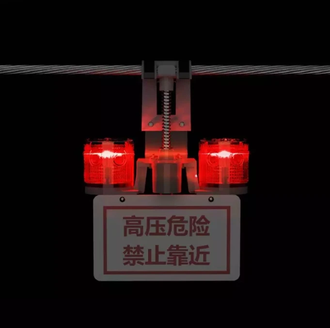 Red Color 40mA~50mA Working Current Explosion Proof Alarm Light with Electric Shock Danger Sign