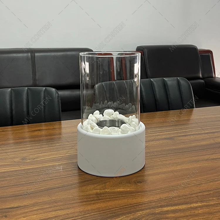 Factory Wholesale Indoor Gold Plated Tabletop Fire Pit Steel Fire Pit Burners Bio Ethanol Fireplace Table Top Bio Fuel Fireplace