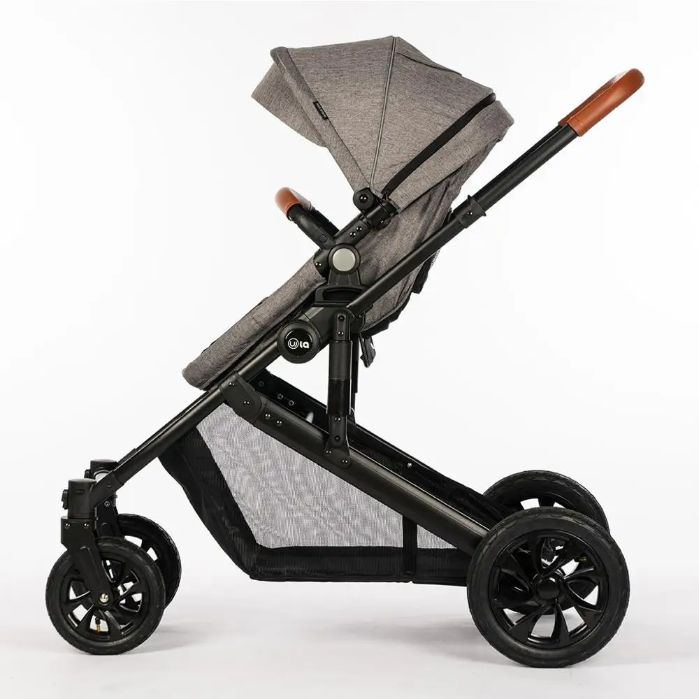 Manufacturer wholesale Luxury Twins Stroller 3 in 1 High landscape Aluminum Frame Folding Double Pram Two Baskets Baby Carriage