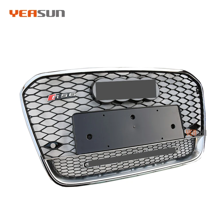 Комплект кузова C7 RS6 Стиль Гонки решетка черный сотовый передний бампер для Audi A6 S6 2013 2014 2015