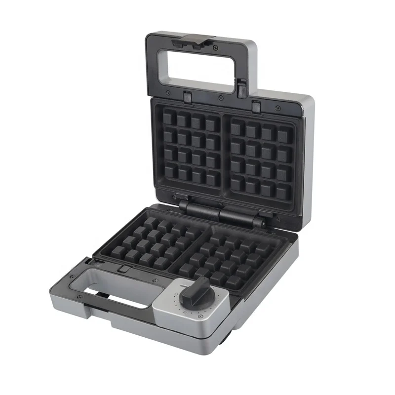 Customized snack equipment New 4-piece coin commercial waffle maker Round waffle