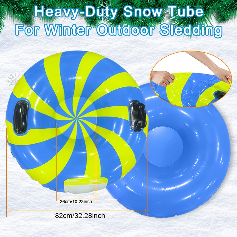 OEM&ODM Winter Outdoor High Quality Durable Safe Fun Heavy Duty PVC inflatable Sled Snow tube Sports Toys for Kids