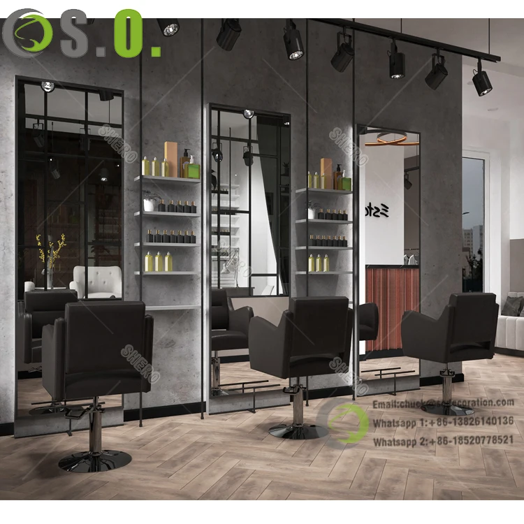 Beauty Salon Desk Wig Shop Beauty Cabinet Salon Furniture Interior Showcase Design