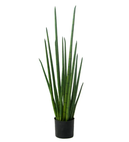 Oem Artificial Green Snakeroot Pu Plastic Snake Grass Tree Plants Pot For Home Decoration