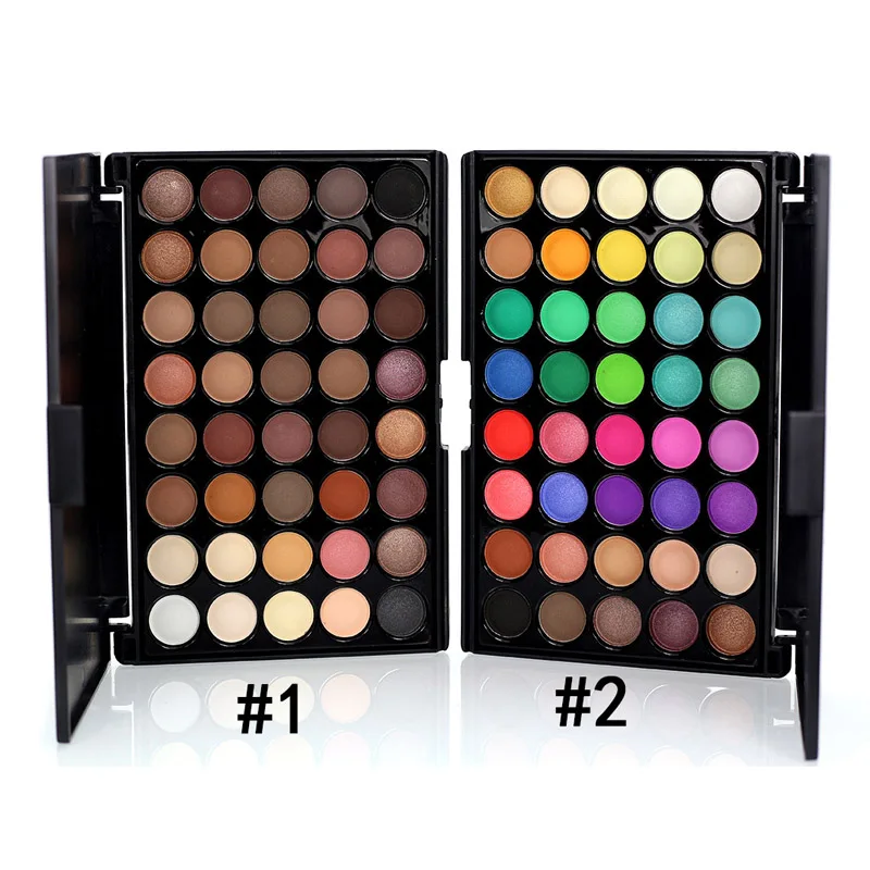 OEM makeup shimmer glitter matte waterproof lasting 40 colors eyeshadow palette