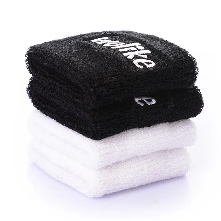 Manufacturer Embroidery Logo Custom Wristband Cotton Sweat Band Sport Terry Towel Wrist Sweatband