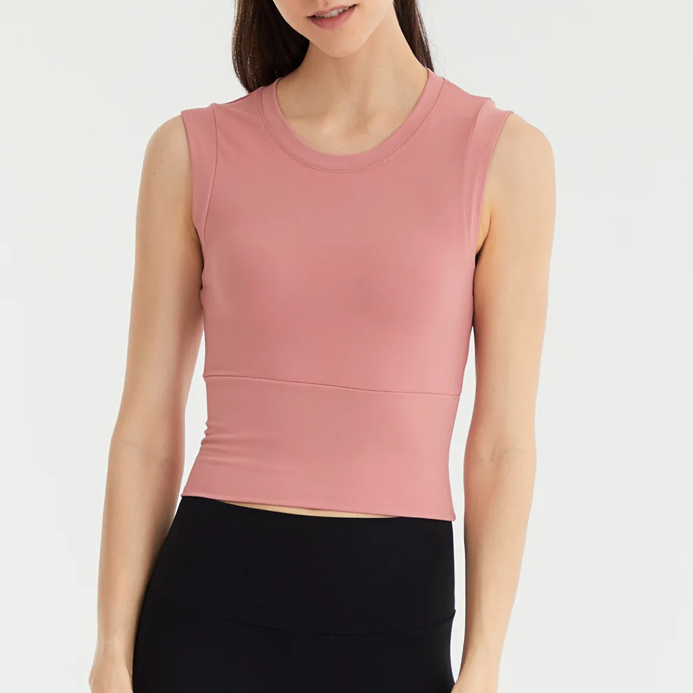 TOPKO Custom Blank Spring  Summer Womens Yoga Clothes  Elastic Yoga Tank Top Gym Sets