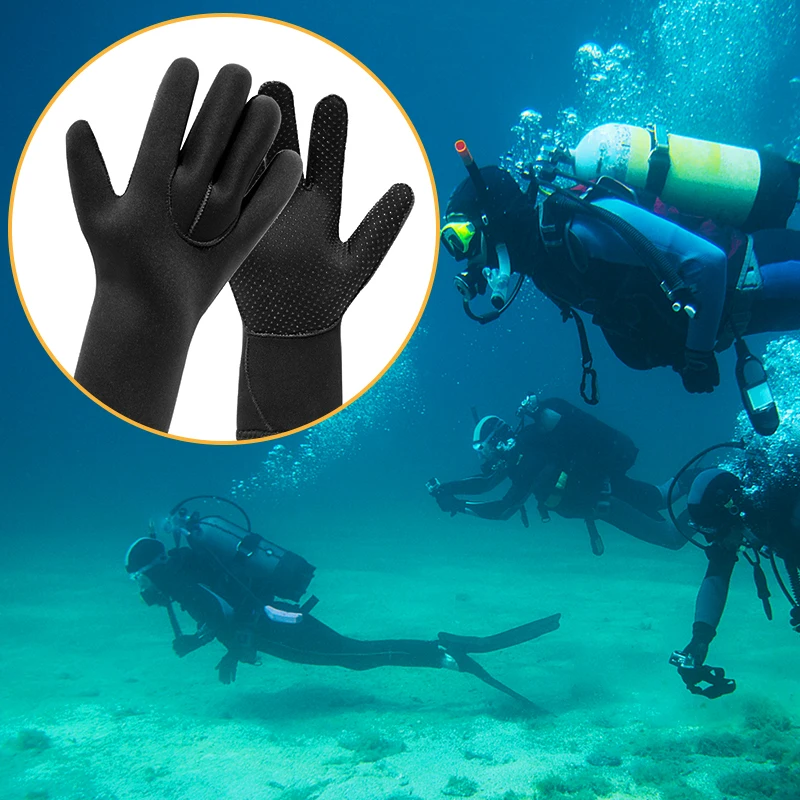 SinoDiving Glove 3mm Scuba Gloves Fishing Protection From Cold Body Glove Dive Suit Wetsuit Anti-Slip  Snorkel Sports