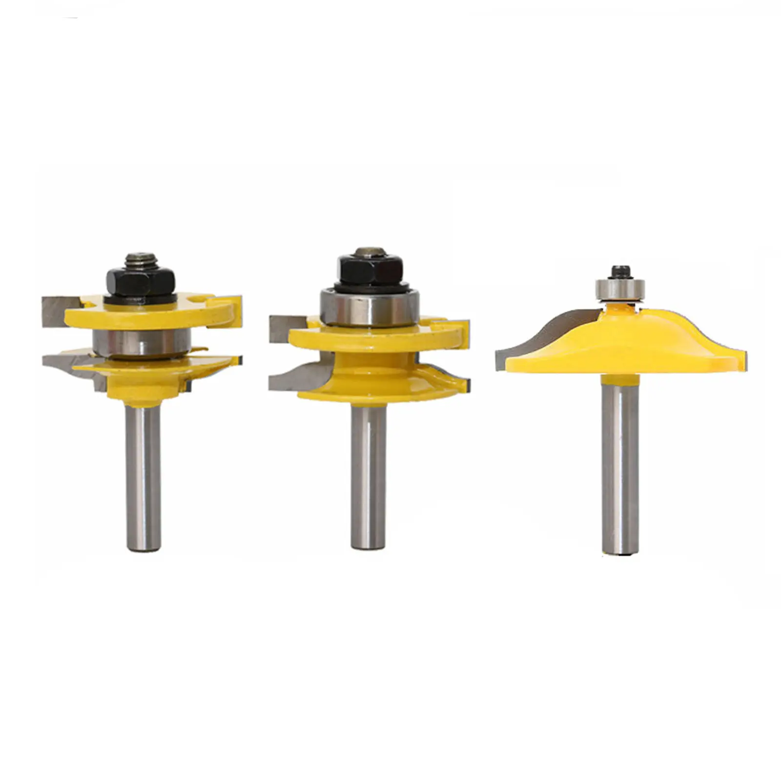 3pcs/lot Raised Panel Cabinet Door Router Bit Set 6mm/6.35mm/8mm/12.7mm Shank Rail & Stile Tenon Ogee Wood Milling Cutter