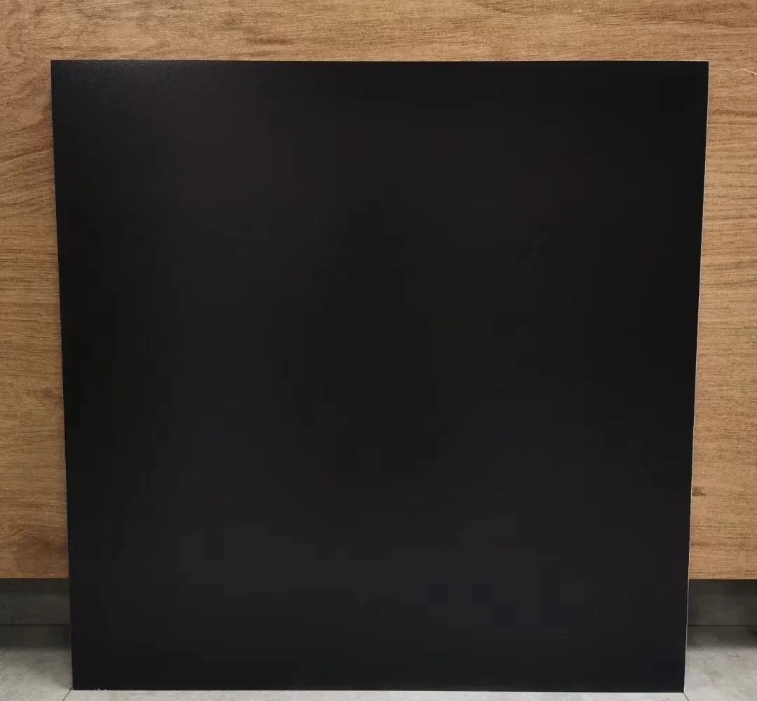 Pure black color ceramic floor tile 600x600