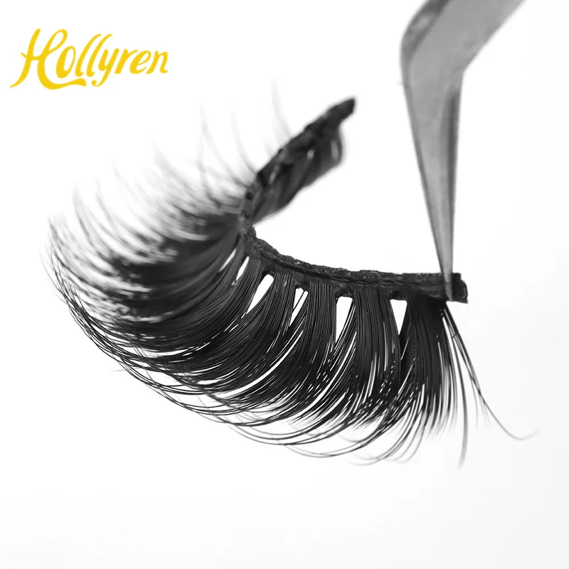 Russian Striplashes Winged Full Strip Eyelashes Custom Faux Mink Color D Curl Strip Eyelashes Vegan Russian Strip Lashes