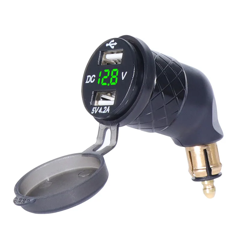 Cost-effective motorcycle usb voltmeter with dual USB socket