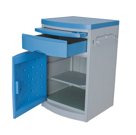 Good quality hospital furniture ABS bedside locker bedside cabinet with casters