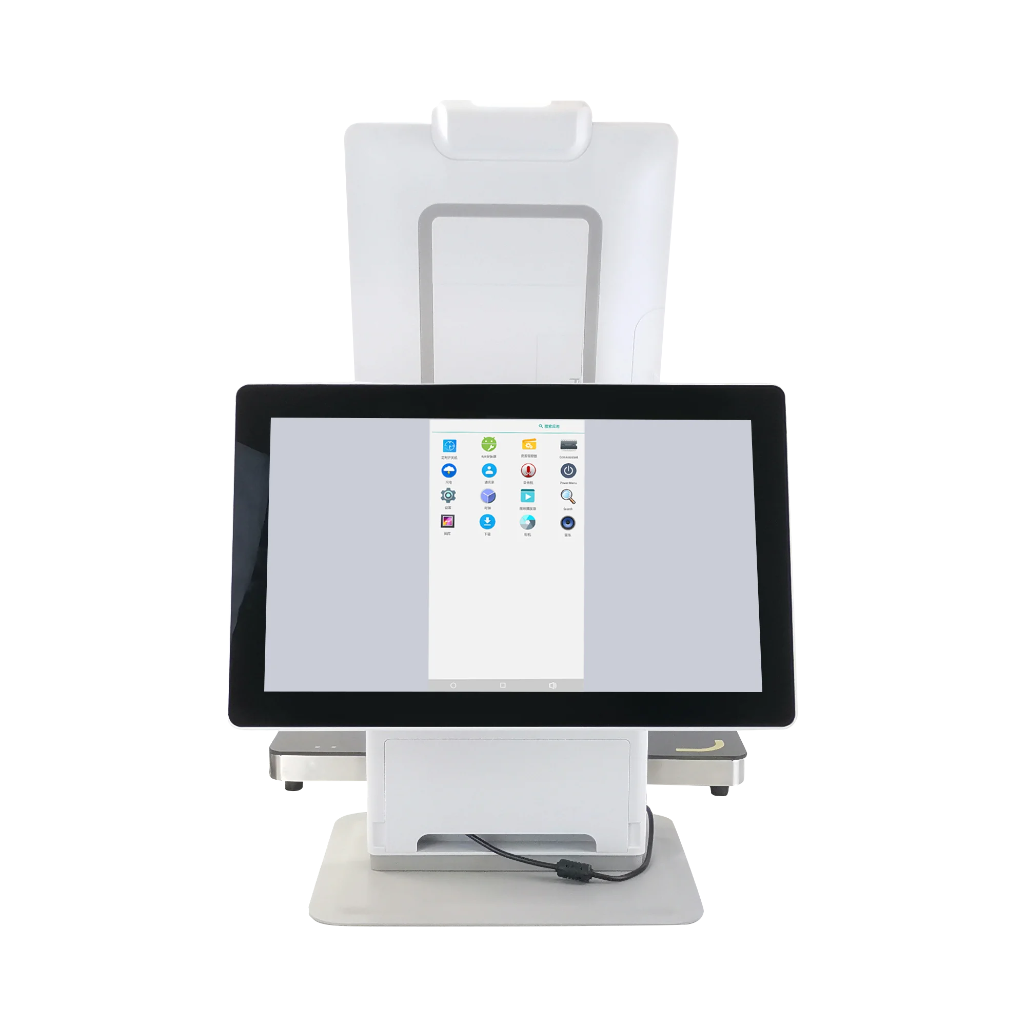 smart digital pos display counter printer paper cash pos system with weighing scale