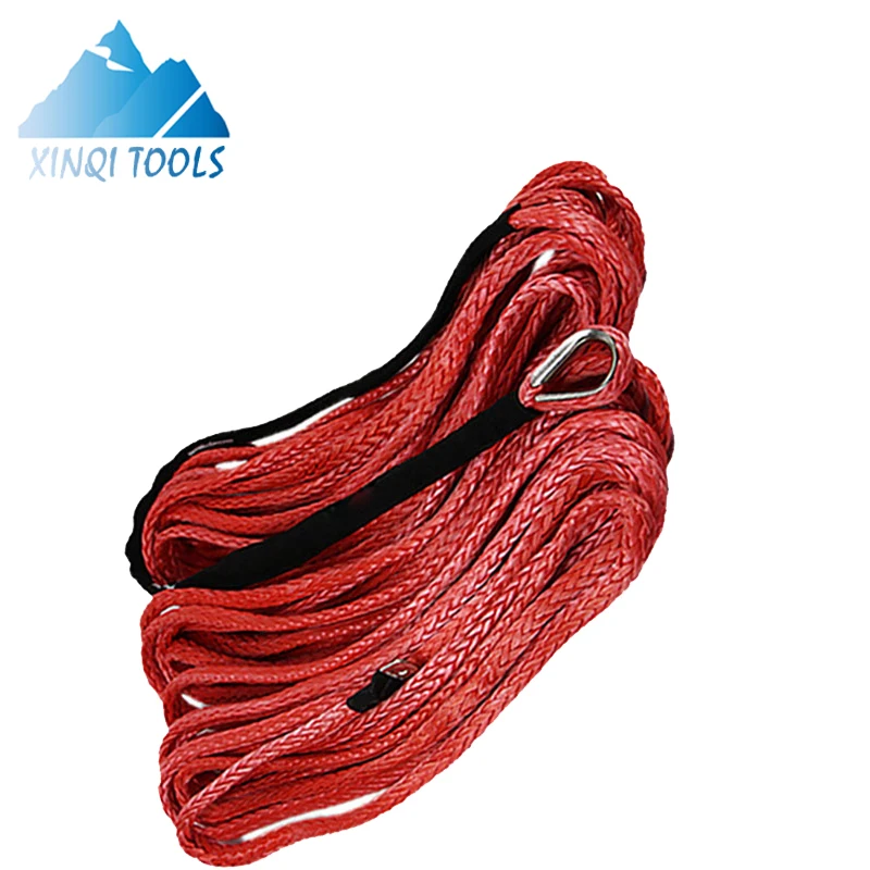 XINQI Synthetic Winch Rope Line Cable Capacity W/Sheath Black - 3 Year Warranty