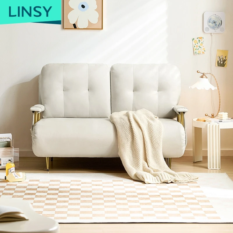 Modern Style Foldable Convertible Sofa Bed Leather Couch for Small Apartment Living Room New Style sofa bed