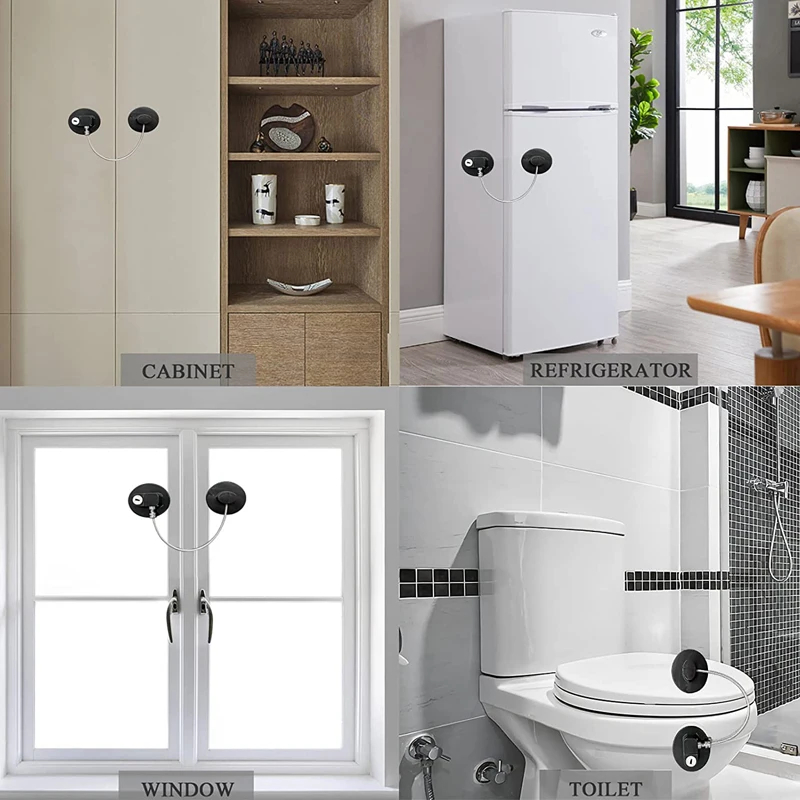 Детская безопасность смещения замок двери холодильника дверной замок с 2 ключами холодильник с морозильной камерой, защищающей от детей, безопасный дом для вашего ребенка