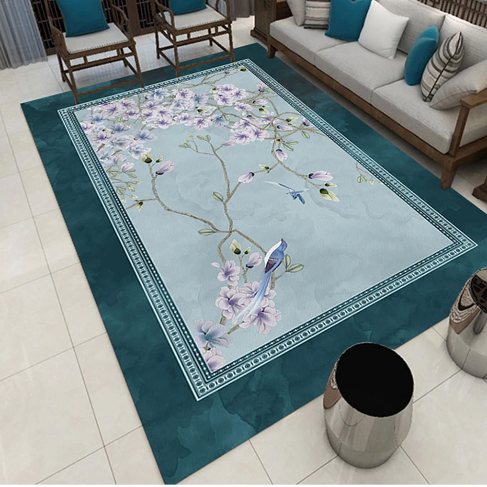 Vintage Chinese Rococo Baroque Art Deco Large Area Rug Oriental Carpet for Bedroom Decor