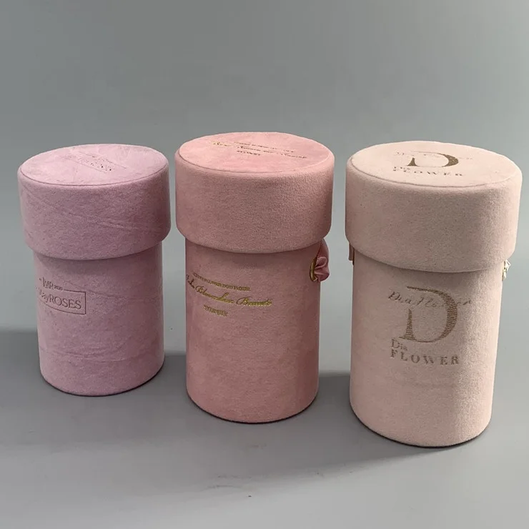 Round Shaped Preserved Mini Flower Hat Box ,Cylindrical Paper Single Rose Gift Boxes