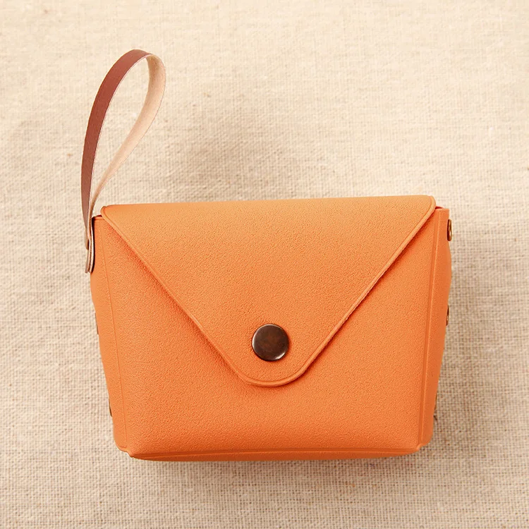 Hot sale korean style cute candy color pocket coin purse key bag creative macaron hand bag card cash wallet