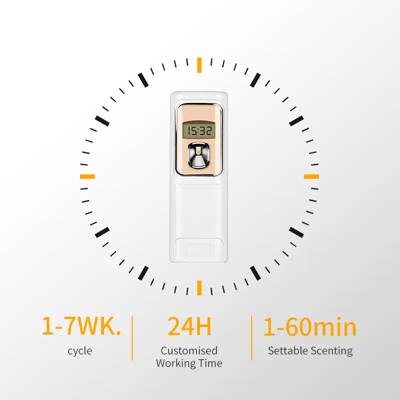 LCD automatic spraying machine wall mounted type environmental protection locking aerosol dispenser