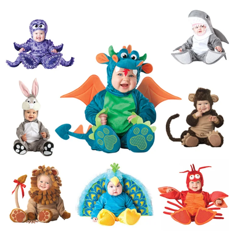 Baby Infant Toddler Fancy Halloween Costume Animal Shaped Cosplay Romper Clothes For Kids Boys Girls