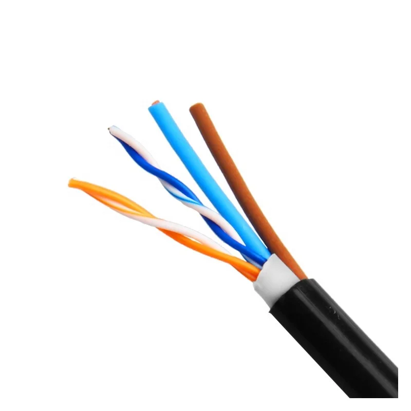 UTP CCA Copper Ethernet Cable Wire cat5e 2c Siamese Cable