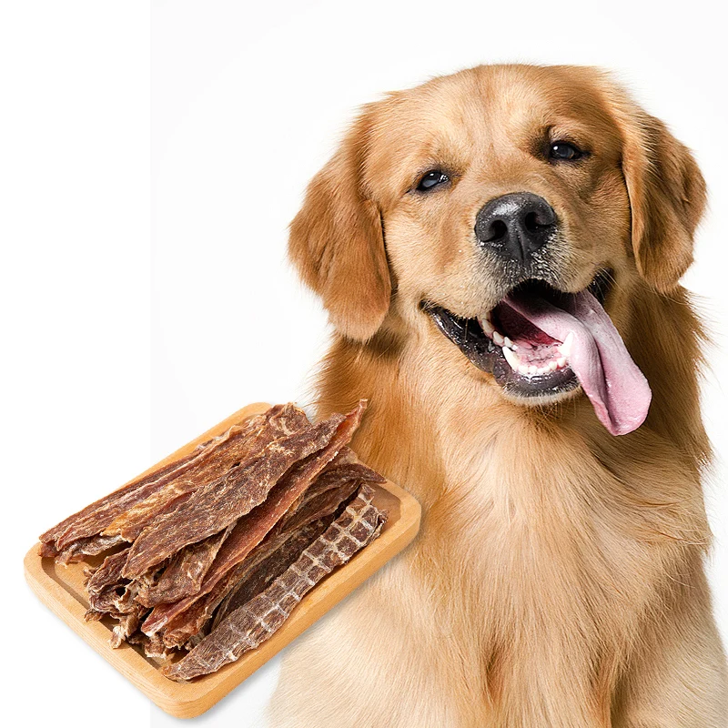Hot selling healthy nutritious and delicious chicken and duck beef jerky cat dog snacks pet food OEM freeze-dried wholesale
