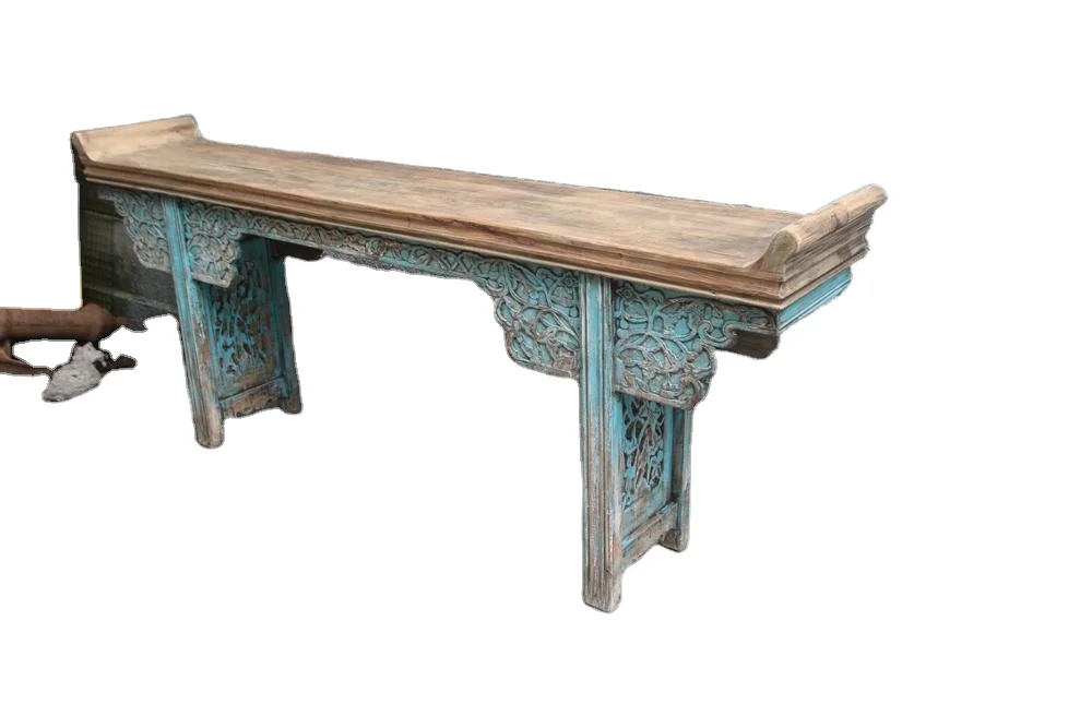 popular selling  shabby chic solid wood alter table antique hand carved  table