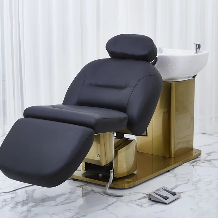 Shampoo Sink And Chair Electric Salon Chair Massage Spa Chair