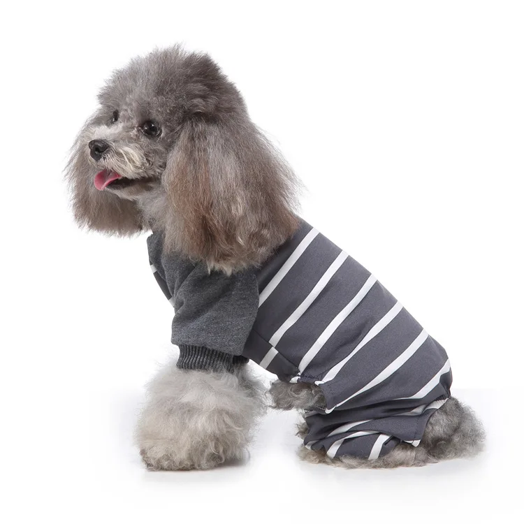 Printed four-leg knit pet pajamas dog apparel pet clothes wholesale dog clothes