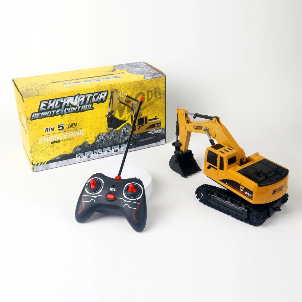 Custom Plastic Engineer Truck Car 5 Channel construction car Remote Control excavator truck Boy outdoor beach toy