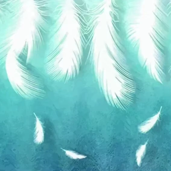 Romantic artistic unique special feather design custom size fabric high-end wall mural