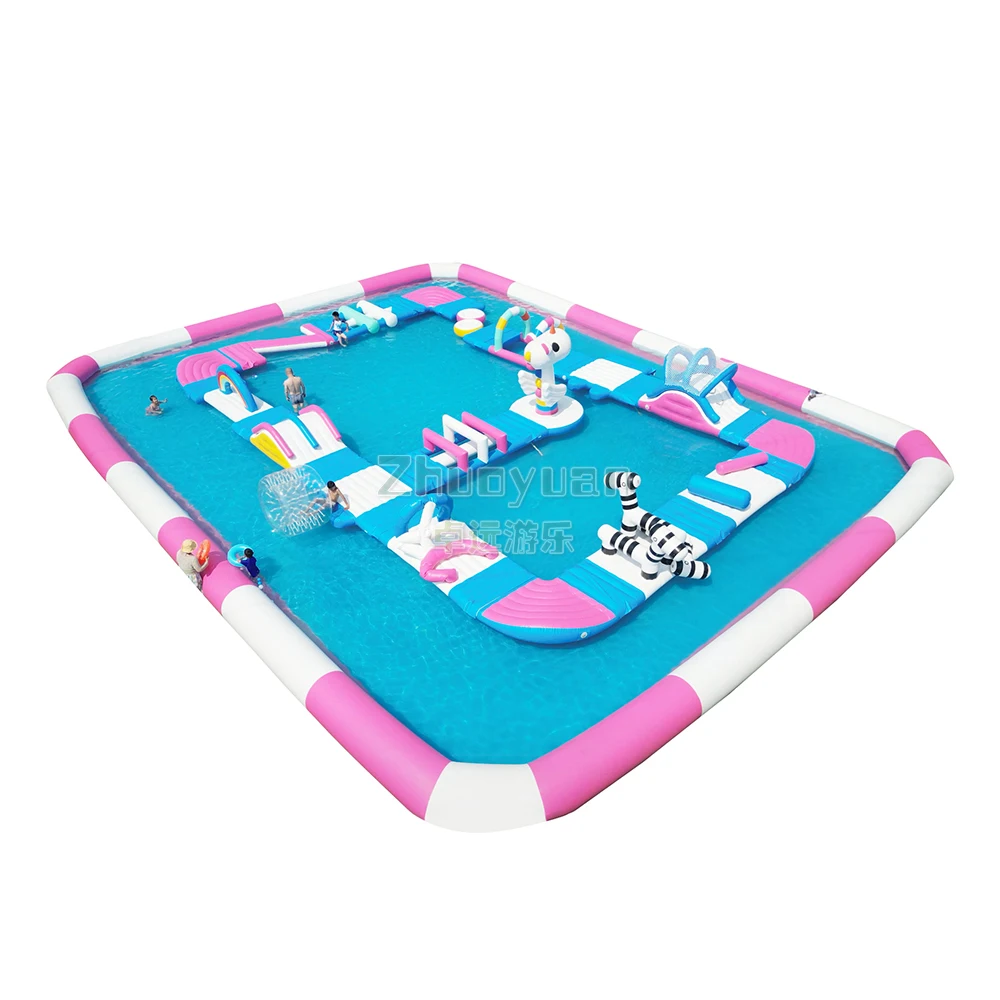 Outdoor Amazing Large Inflatable Water Park Adult Playing Games Inflatable Floating Obstacle Course