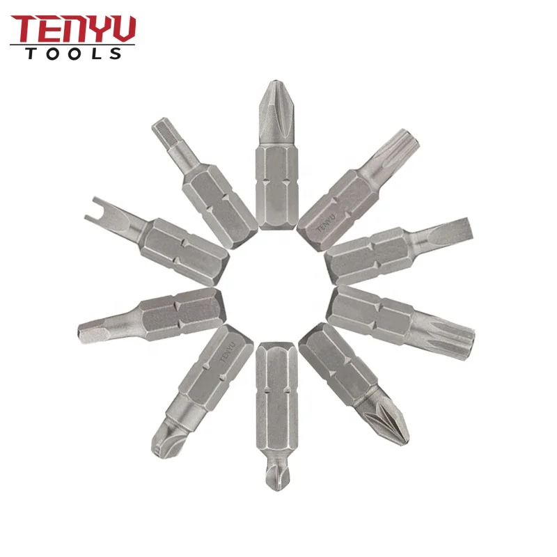 25mm 1/4 Magnet Screwdriver Bit S2 Material Screw Driver Bits Slip Phillips for Fixed on Screwdrivers Fast Screw