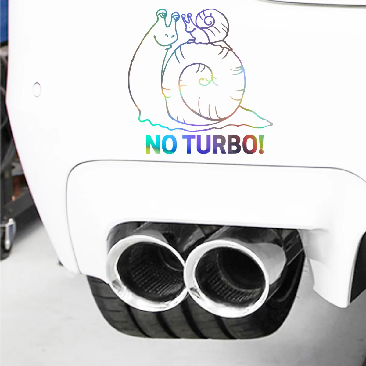 Snails No Turbo Car Vinyl Laser Sticker Car Window Wall Truck Bumper Laptop Decal Gift Die Cut Decals Laptop Window Glass