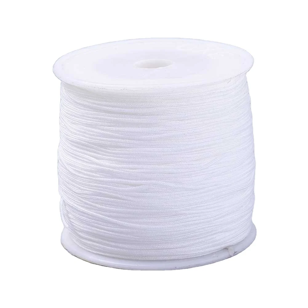  Белый плетеный нейлоновый шнур Pandahall 0 8 мм с