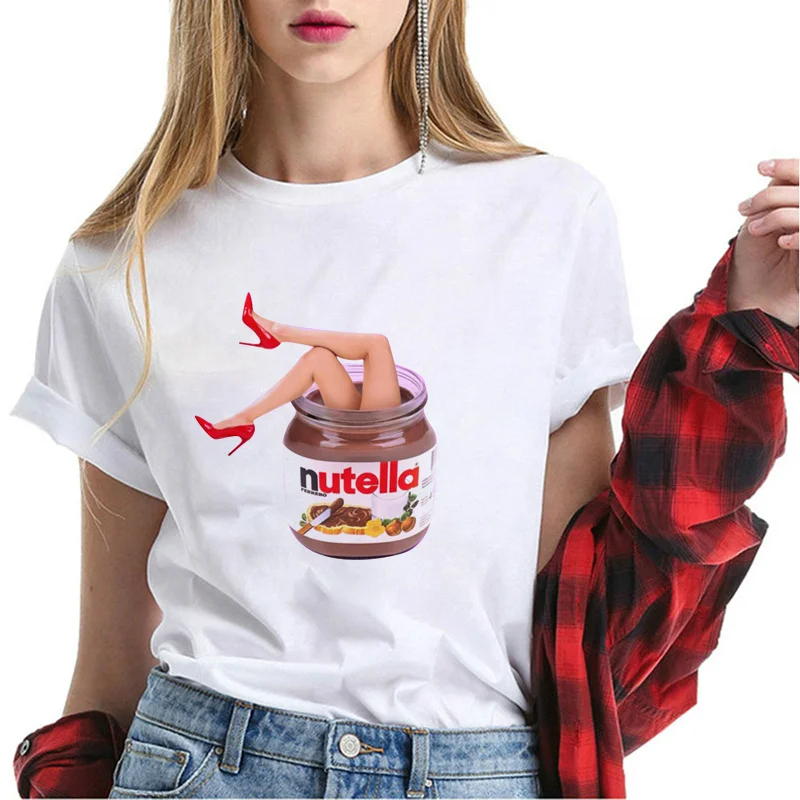 
Customized Print T Shirt Nutella Women K-Pop Women T-Shirt Graphic T-Shirt Fashion Top Tee Female 3D Printing women Clothes 