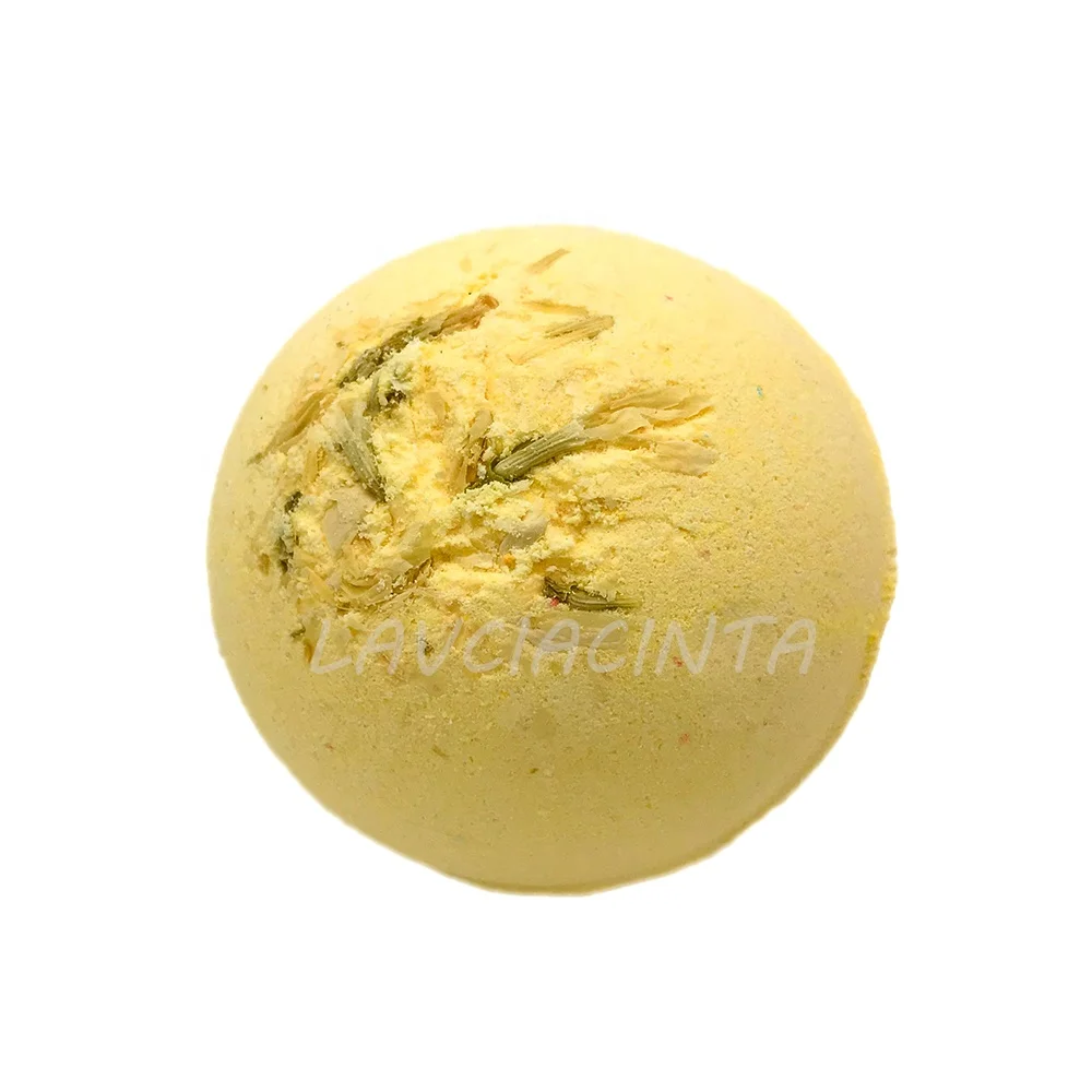 Chamomile Peppermint CBD Bath Bombs 100mg pc With Petals 50mg 200mg Hemp Extract Relieving Pain Stress
